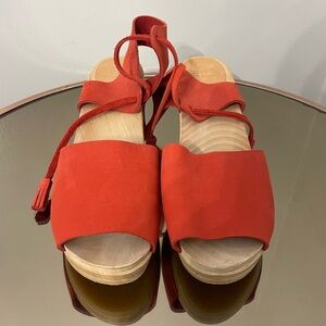 Bryr‎ Hannah Spanish Toe High Heel Clogs Sz 40 NEW